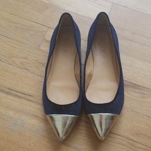 J.Crew Amelia velvet cap toe flats